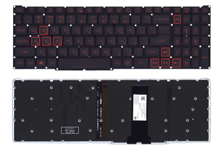 Клавиатура для ноутбука Acer Nitro 5 AN515-54 с подсветкой