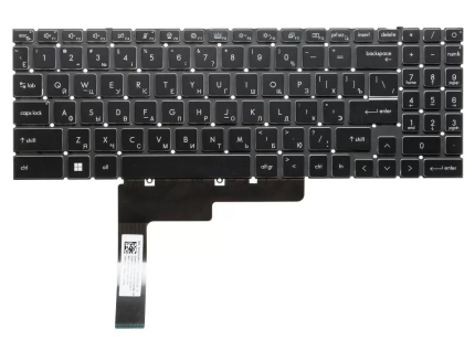 Клавиатура для MSI Modern 15 B5M черная с подсветкой